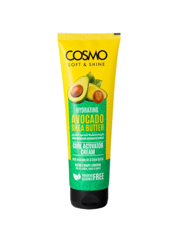 Cosmo / soft and shine hydrating avocado & shea butter curl activator cream 250ml- كريم تجعيد الشعر من كوزمو 