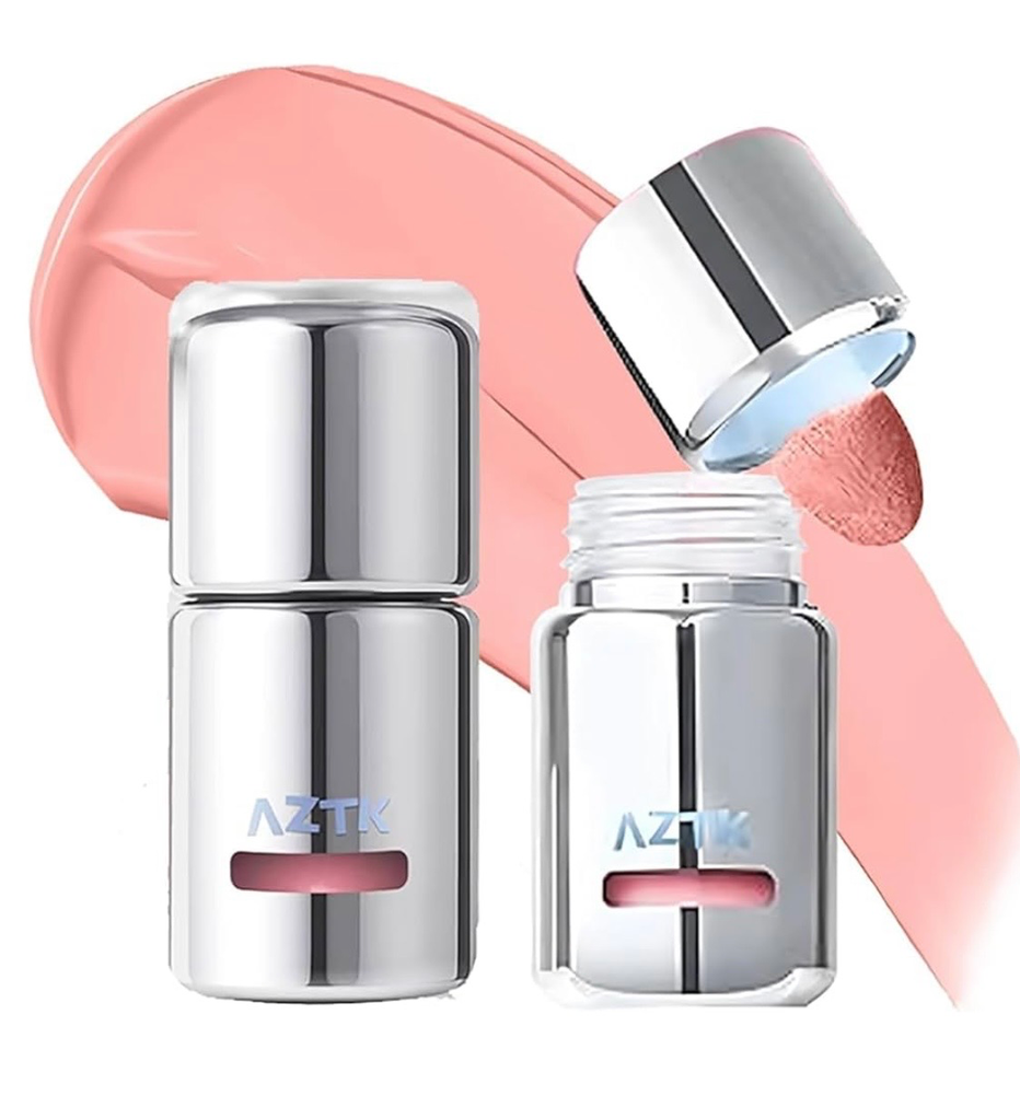 AZTK/ Jelly Color Liquid Blush, Lightweight Matte Cream Blusher with Sponge Applicato- بلشر الوجه المائي من ازتك 