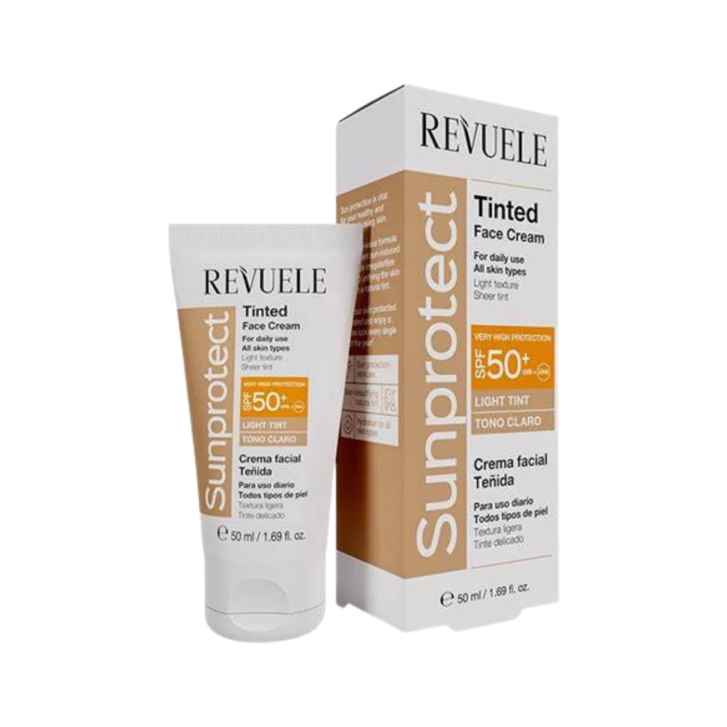 Revuele Tinted sunscreen cream SPF50+ - 50ml | ريفويل كريم واقي شمسي مع لون spf50+50 