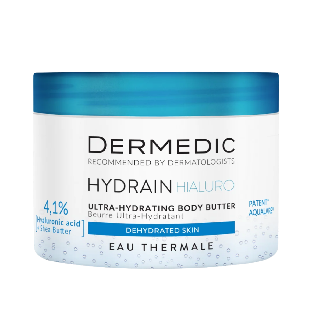 DERMEDIC Hydrain3 Ultra-hydrating body butter body oil - 225ml | ديرمديك زبدة الجسم المرطبة للجسم - 225 مل