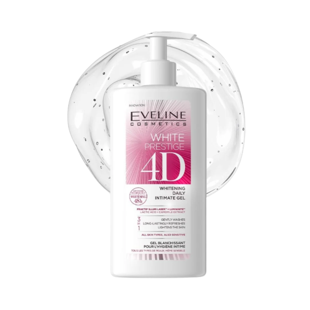 EVELINE / White Prestige 4D Whitening Daily Intimate Gel - 250ml | ايفلين غسول جل مبيض ومفتح للمناطق الحساسة - 250