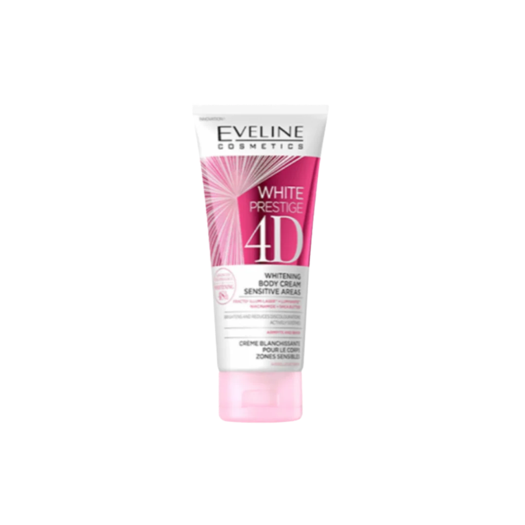 EVELINE / White Prestige 4D Whitening Body Cream For Sensitive Areas - 100ml | ايفلين كريمة جسم للمناطق الحساسة - 100 مل