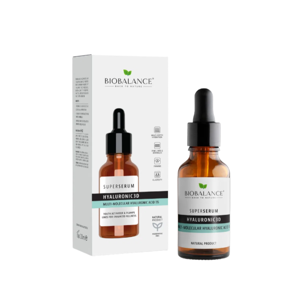 Bio Balance / Hyaluronic 3D Multi Molecular Hyaluronic Acid 1% - 30ml | بايو بالانس سيروم هيالورنيك اسيد - 30 مل