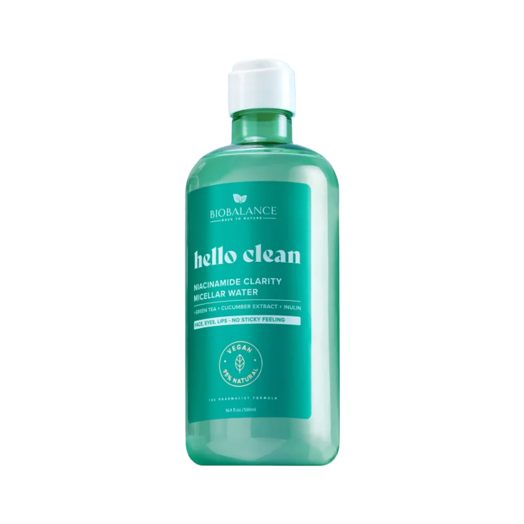 Bio Balance / Hello Clean Niacinamide Clarity Micellar Water - 500ml | بايوبالانس ميسيلار هيلو كلين بالنياسيناميد - 500 مل