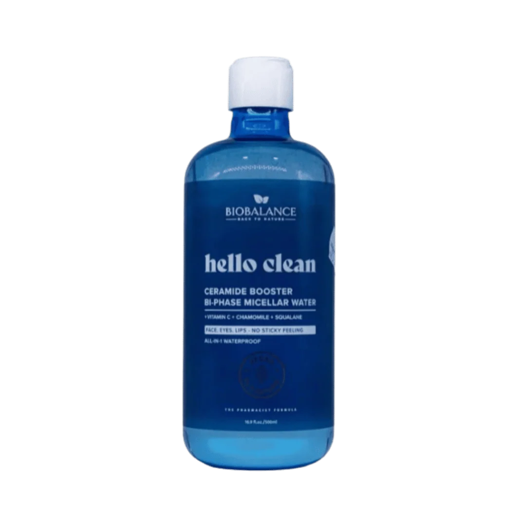 Bio Balance Hello Clean Ceramide Booster Bi-Phase Micellar Water - 500ml | بايو بالانس ماء ميسيلار ثنائي الطور معزز بالسيراميد – 500 مل