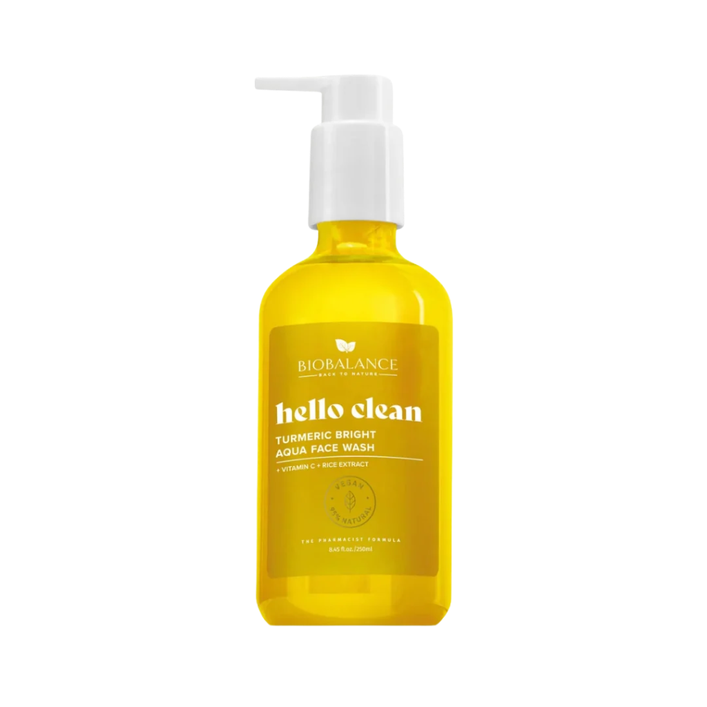 Bio Balance HELLO CLEAN Turmeric Bright Aqua Face Wash - 250ml | بيوبالانس غسول هيلو كلين بالكركم - 250 مل