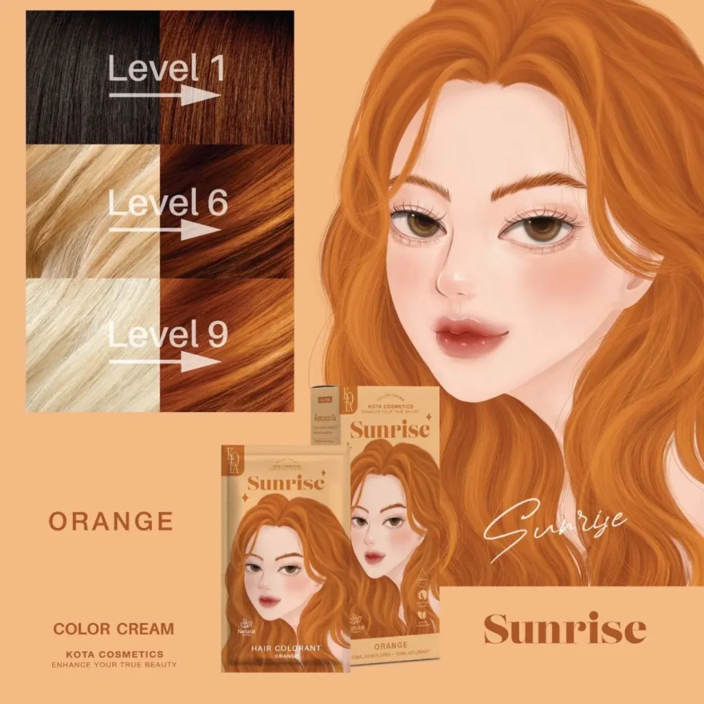 Kota / sunrise natural orange 100ml- صبغ شعر كوتا بلون برتقالي طبيعي 