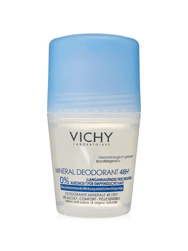 VICHY / Mineral Deodorant Roll-On 48H - 50ml | فيشي مزيل العرق المعدني رول أون لمدة 48 ساعة - 50 مل
