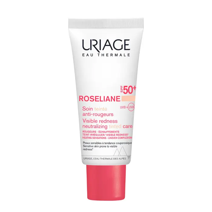 URIAGE / eau thermale Roseliane CC Cream SPF50+ for sensitive skin prone to redness 40ml- كريم يورياج معالج للوردية مع حماية spf50+