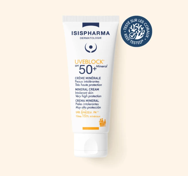 ISIS PHARMA / UVEBLOCK INVISIBLE MINERAL CREAM SPF50+ - 40ML | ايزيس فارما كريم واقي شمسي معدني spf50+ - 40 مل