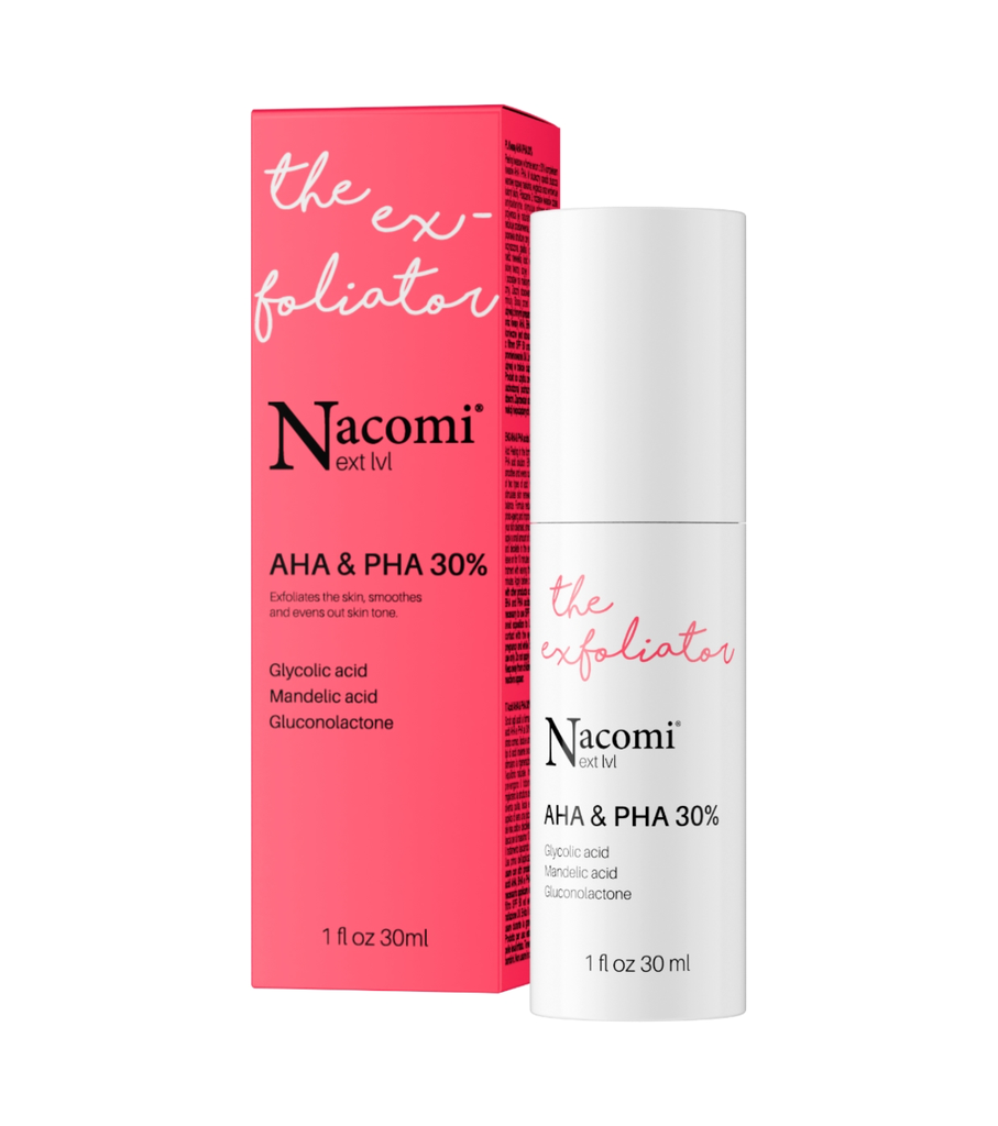Nacomi / Next Level Exfoliating serum with acid AHA PHA 30% 30ml - سيروم ناكومي المقشر للتصبغات واثار الحبوب