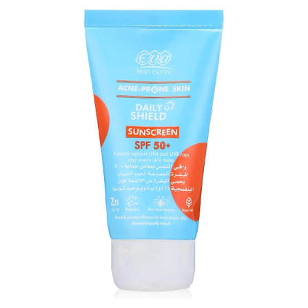  Eva / Skin Clinic Acne-Prone skin daily shield  Sunscreen Spf +50واقي شمس ايفا 40 مل للبشرة المعرضة للحبوب