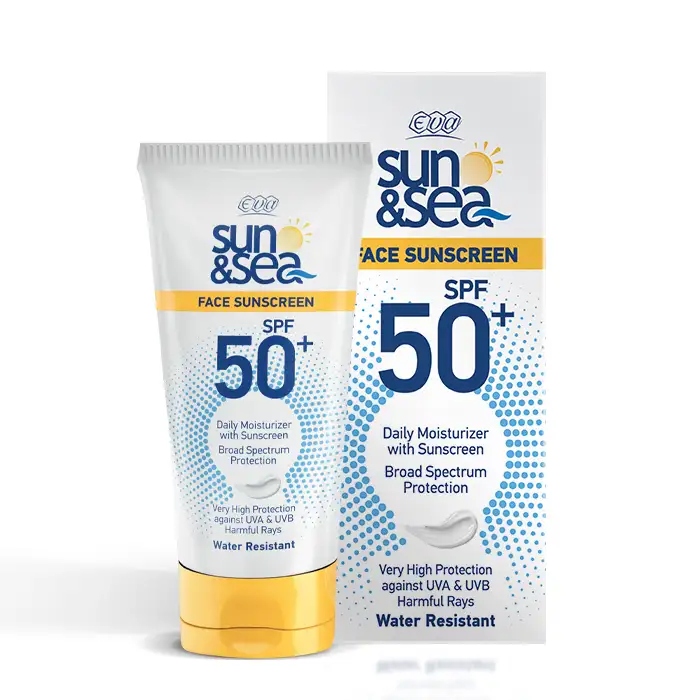 Eva / Sun & Sea Face sunscreen spf50+ 40ml - واقي شمس ايفا مرطب للبشرة 