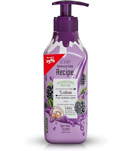 Eva / optimum care recipe lotion 370ml - مرطب جسم ايفا لمختلف انواع البشرة 
