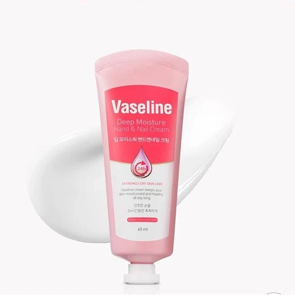 Vaseline / korean deep moisture hand and nail cream 60ml - كريم فازلين الكوري المرطب لليد والاظافر 