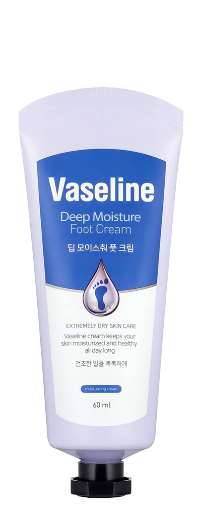 Vaseline / korean deep moisture foot cream 60ml - كريم فازلين الكوري المرطب للقدم 
