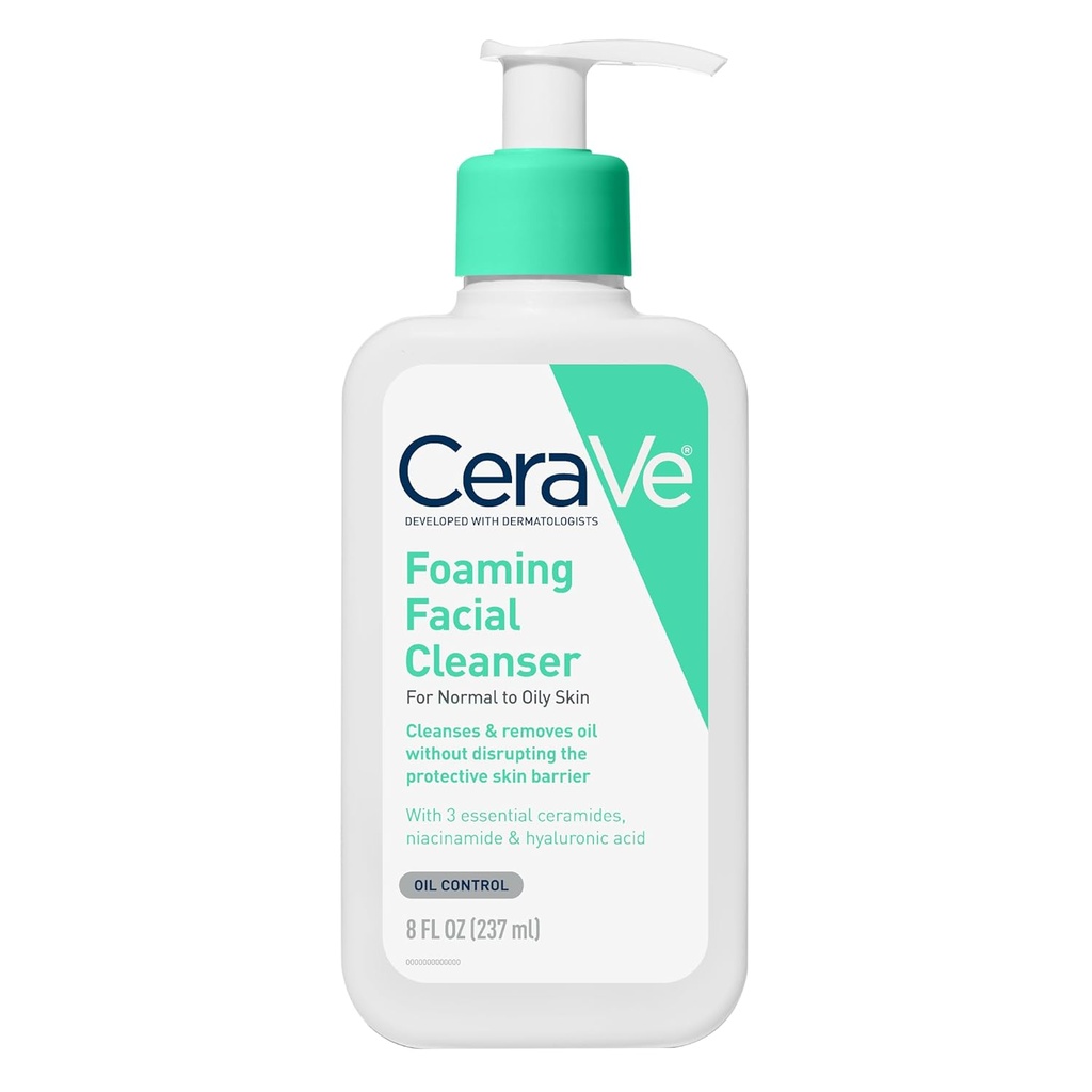 [CER/005] CeraVe/ Foaming Facial Cleancer for Normal to Oily Skin 236ml : غسول سيرافي للبشرة الدهنية