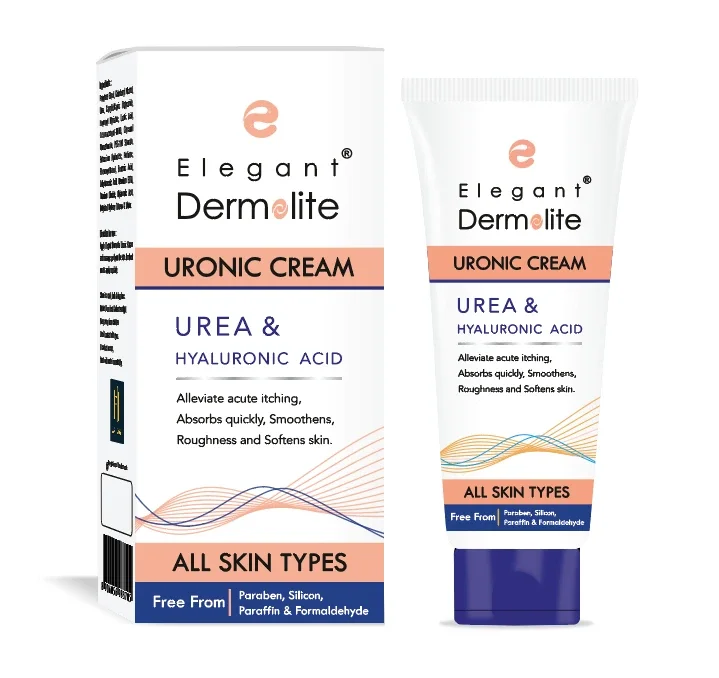 [ELG/003] Elegant/ Dermolite Uronic 5% Cream 50ml :  ايليكانت كريم ديرمولايت باليوريا والهايلرونك اسيد للترطيب