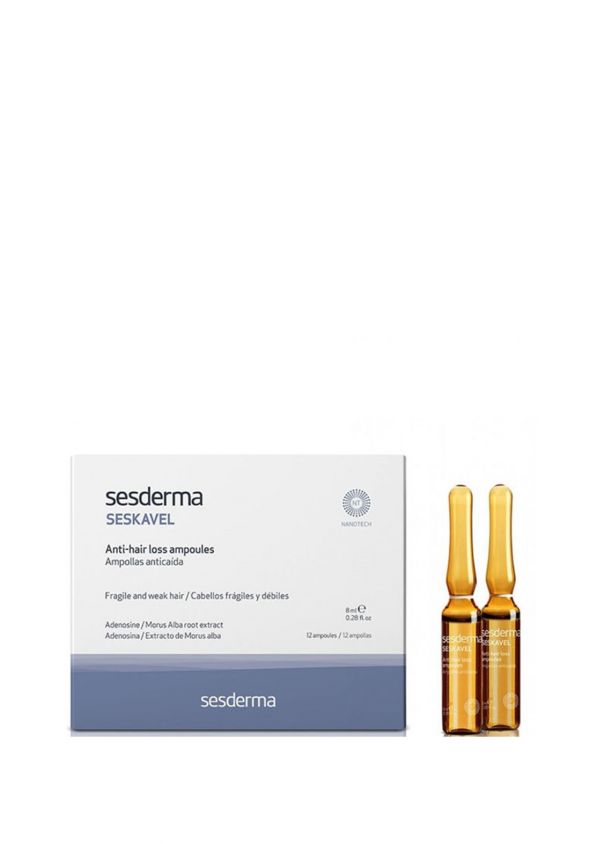 [SES/017] امبولات معالجة لتساقط الشعر (12 امبولة / العلبة) SESDERMA/ Seskavel Anti Hair Loss Ampolues
