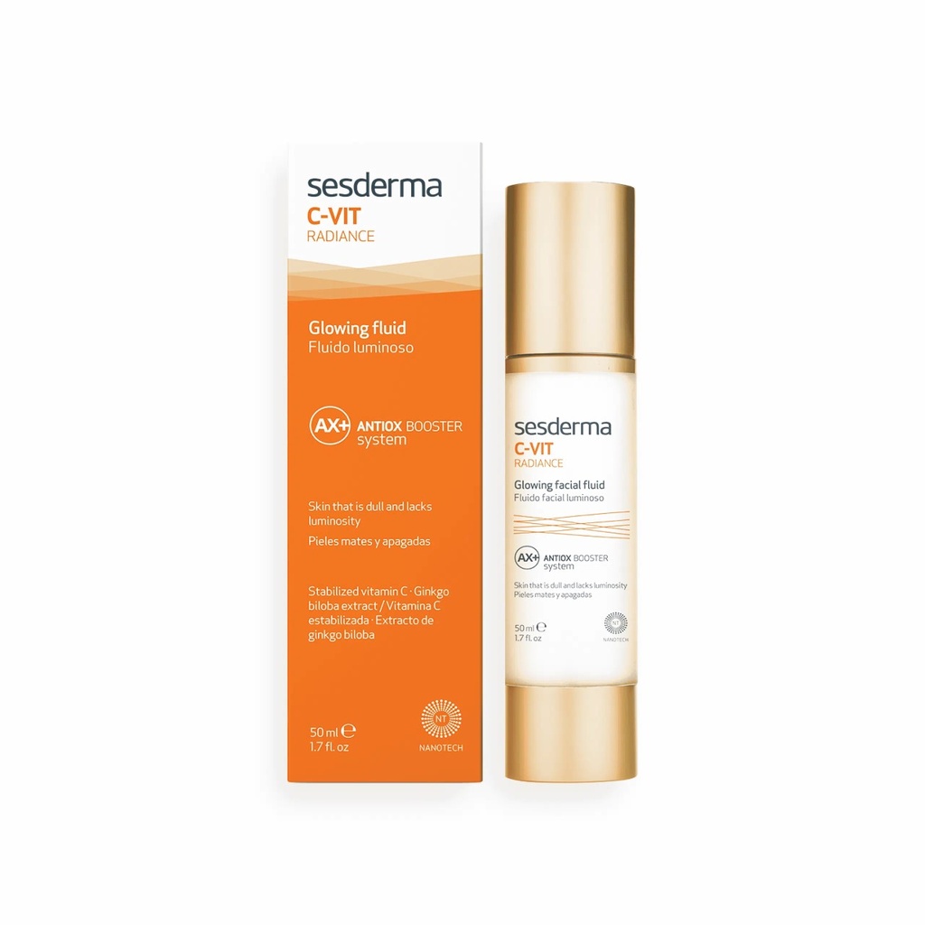 Sesderma/ Vit-C Radiance Glowing Facial Fluid: فيتامين سي سائل للنضارة من سيسديرما