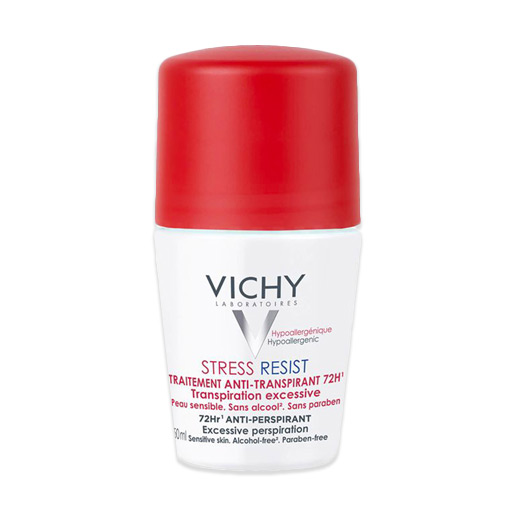 VICHY/ DEODORANTS TRAITEMENT INTENSIF ANTI-TRANSPIRANT STRESS RESIST 72 HEURES - ROLL-ON 50ml :  رول معالج للتعرق المفرط لمده ٧٢ ساعة