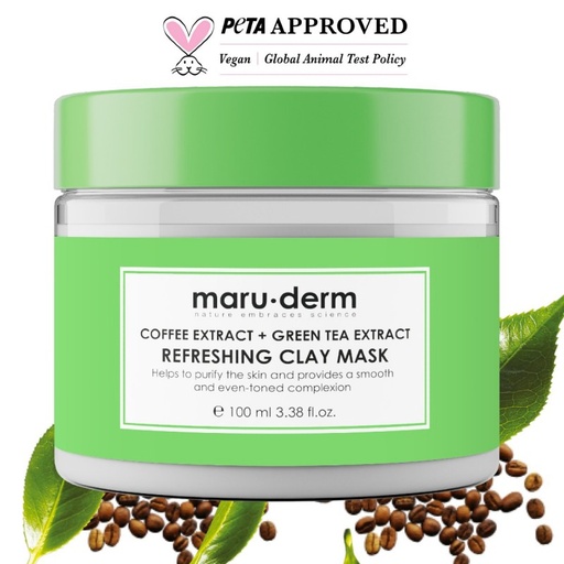 [Maru/033] Coffee Extract + Green Tea Extract Refreshing Clay Mask / 