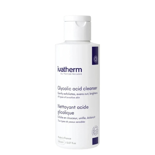 [IVA/003] IVATHERM/ Ivawhite Glycolic Acid Cleanser 150ml: غسول ايفاوايت لتجديد خلايا البشرة وتفتيحها