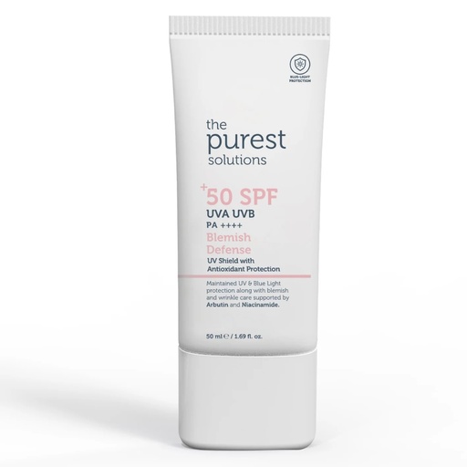 [TPS/209] Purest/ 50+ SPF Pink Blemish Defense Sunscreen: واقي شمس بيورست الوردي