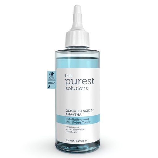 [TPS/104] PUREST/ Glycolic Acid 5% + AHA+BHA Toner 200ml: تونر الكلايكوليك اسيد من بيورست