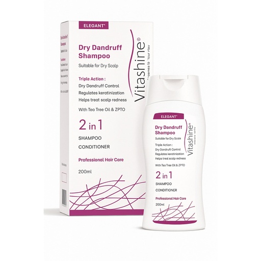 [ELG/011] Elegant/ Dry dandruff shampoo 2 in 1:  شامبو مضاد القشرة الجافة مع كوندشنر خفيف القوام