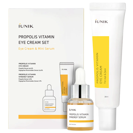 iUNIK/ Propolis Vitamin Eye Cream Set: كريم وسيروم للعين بخلاصة البروبوليس
