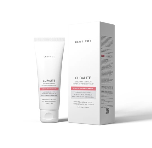 [COZ/017] Ceuticoz/ CURALITE - Face Wash 75ml: سيتيكوز غسول الوجه المقشر
