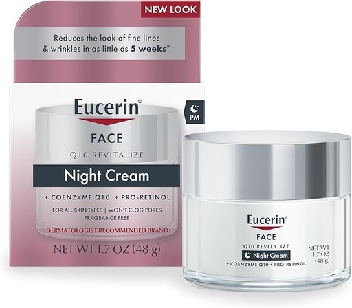 [UCRN/007] Eucerin/ Anti Wrinkle Night Face Cream with Biotin 48g : يوسيرين كريم ليلي مع البايوتين مضاد للتجاعيد