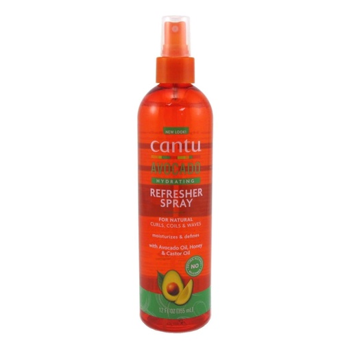 [Cantu/015] Cantu/ Avocado Hydrating Refresher Spray 355 ml : كانتو بخاخ الشعر بالأفوكادو لترطيب وتنشيط الشعر
