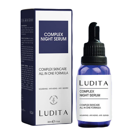 [LUD/010] LUDITA/ Complex Night Care Serum 30ml :لوديتا سيروم العناية الليلي المركب للترطيب وتقليل الاحمرار وتهدئة وتوحيد لون البشرة