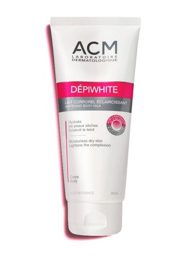 [ACM/002] ACM/ DPIWHITE Body Milk 200ml: كريم مفتح معالج فرط تصبغ الجسم