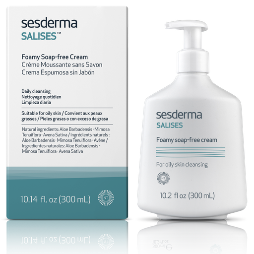 [SES/005] غسول رغوي بدون صابون و منظم لإفراز الدهون السالسليك اسيد و الزنك و الالوفيرا / Sesderma soap free cleanser  